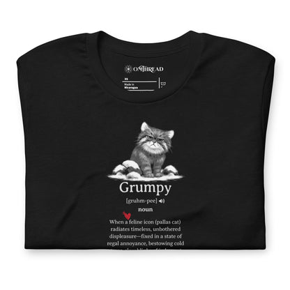 OMTHREAD Grumpy Pallas Cat Definition T-Shirt, Funny Grumpy Cat Shirt, Gift for Cat Lovers