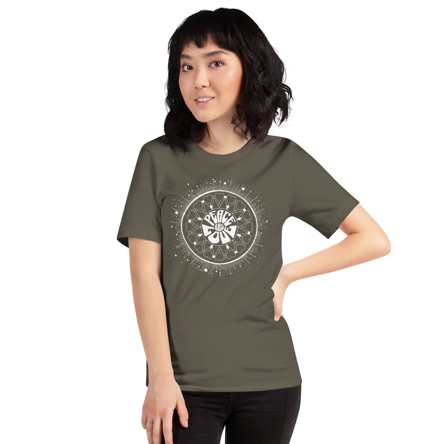 OMTHREAD Heart Mandala Peace and Love Tee