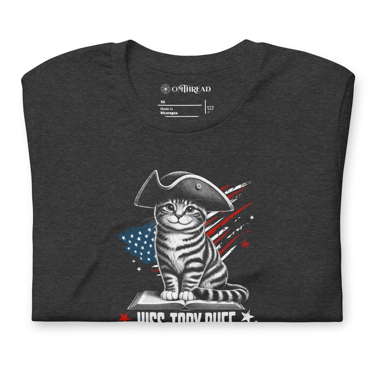 OMTHREAD Hiss-tory Buff Patriotic Cat Shirt July 4 Tee