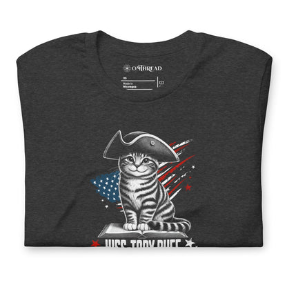 OMTHREAD Hiss-tory Buff Patriotic Cat Shirt July 4 Tee