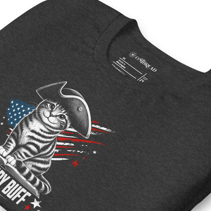 OMTHREAD Hiss-tory Buff Patriotic Cat Shirt July 4 Tee