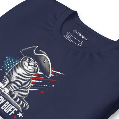 OMTHREAD Hiss-tory Buff Patriotic Cat Shirt July 4 Tee