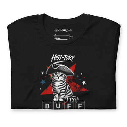 OMTHREAD Hiss-tory Buff Periodic Table Cat July 4 Graphic Tee