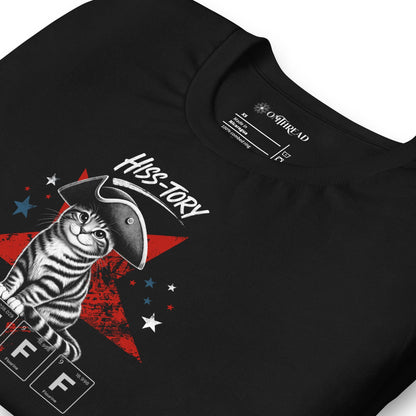 OMTHREAD Hiss-tory Buff Periodic Table Cat July 4 Graphic Tee