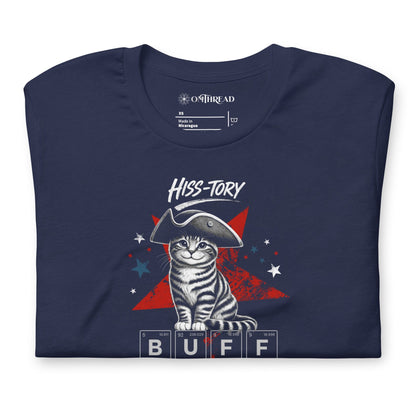 OMTHREAD Hiss-tory Buff Periodic Table Cat July 4 Graphic Tee
