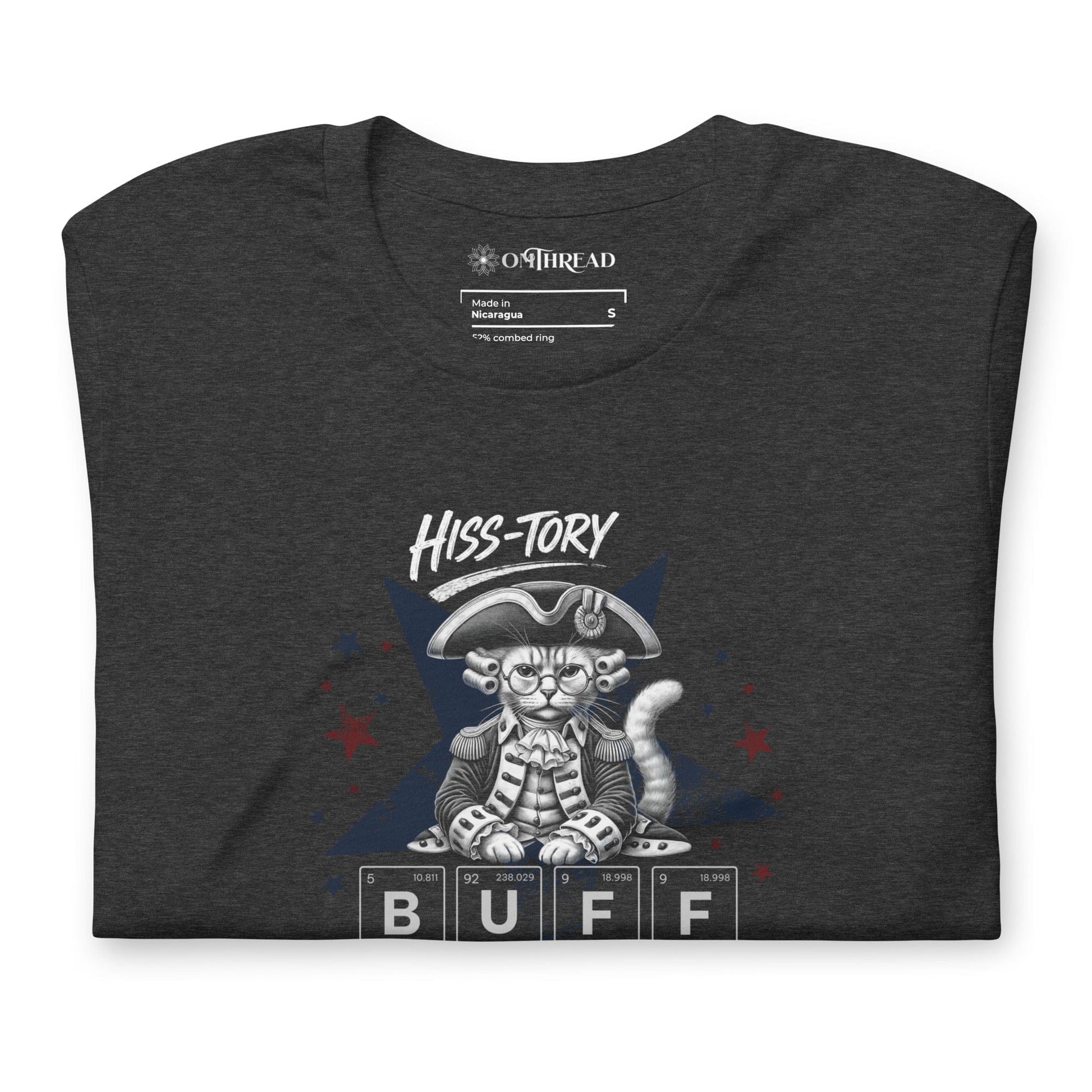 OMTHREAD History Buff Cat Shirt HISS-TORY BUFF Graphic Tee