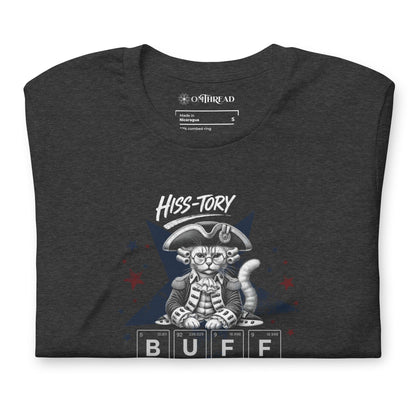 OMTHREAD History Buff Cat Shirt HISS-TORY BUFF Graphic Tee