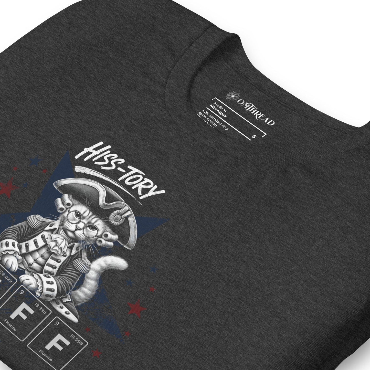 OMTHREAD History Buff Cat Shirt HISS-TORY BUFF Graphic Tee