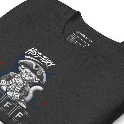 OMTHREAD History Buff Cat Shirt HISS-TORY BUFF Graphic Tee