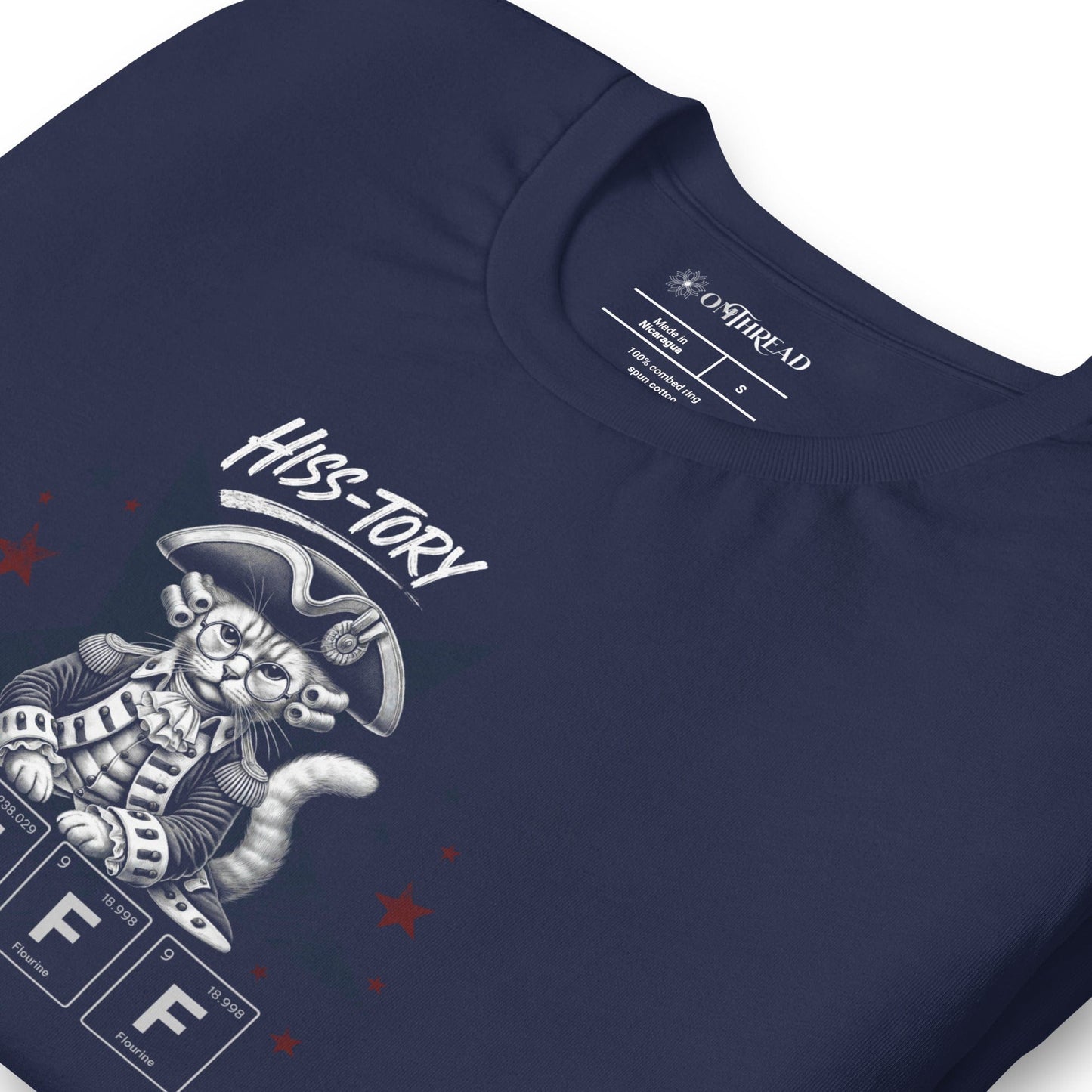 OMTHREAD History Buff Cat Shirt HISS-TORY BUFF Graphic Tee