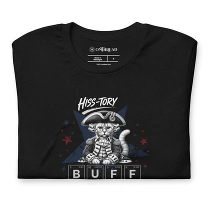 OMTHREAD History Buff Cat Shirt HISS-TORY BUFF Graphic Tee