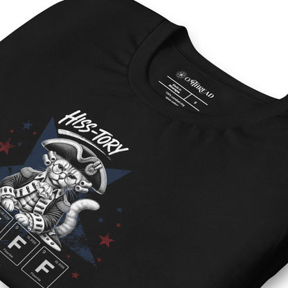 OMTHREAD History Buff Cat Shirt HISS-TORY BUFF Graphic Tee