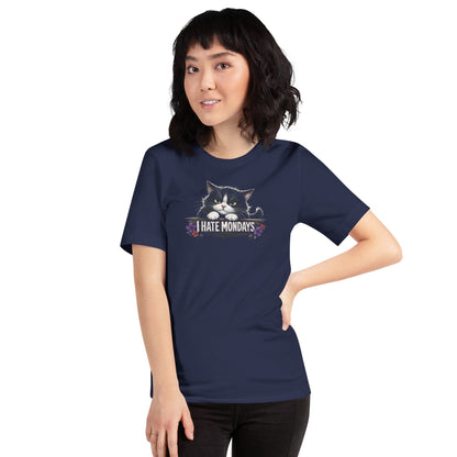OMTHREAD I Hate Mondays Grumpy Tuxedo Cat Shirt