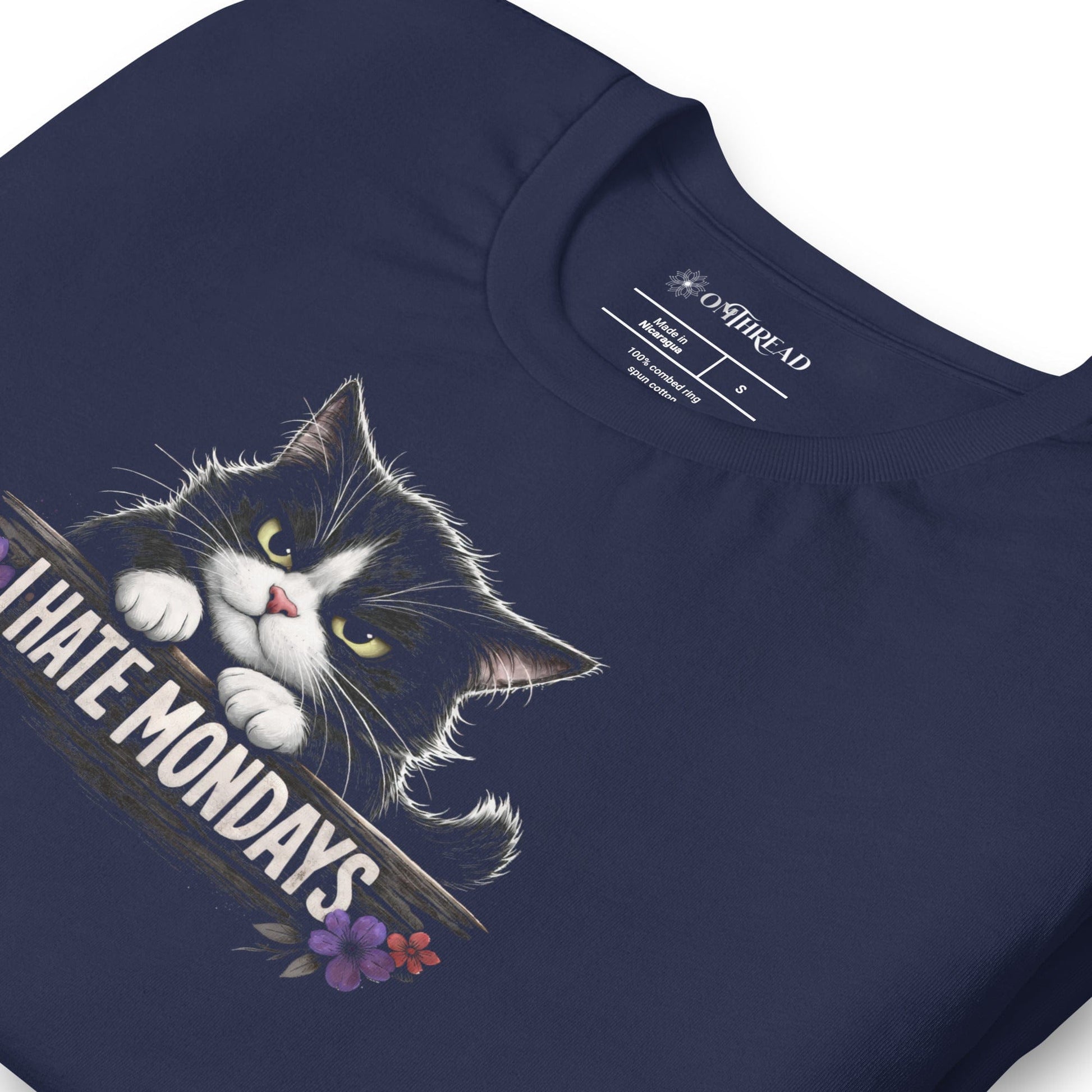 OMTHREAD I Hate Mondays Grumpy Tuxedo Cat Shirt