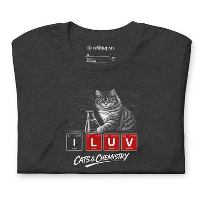 OMTHREAD I LUV Cats and Chemistry Shirt Periodic Table Graphic