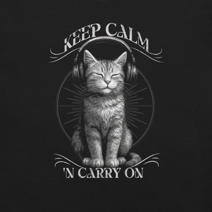 OMTHREAD Keep Calm 'N Carry On Zen Cat Lover Shirt