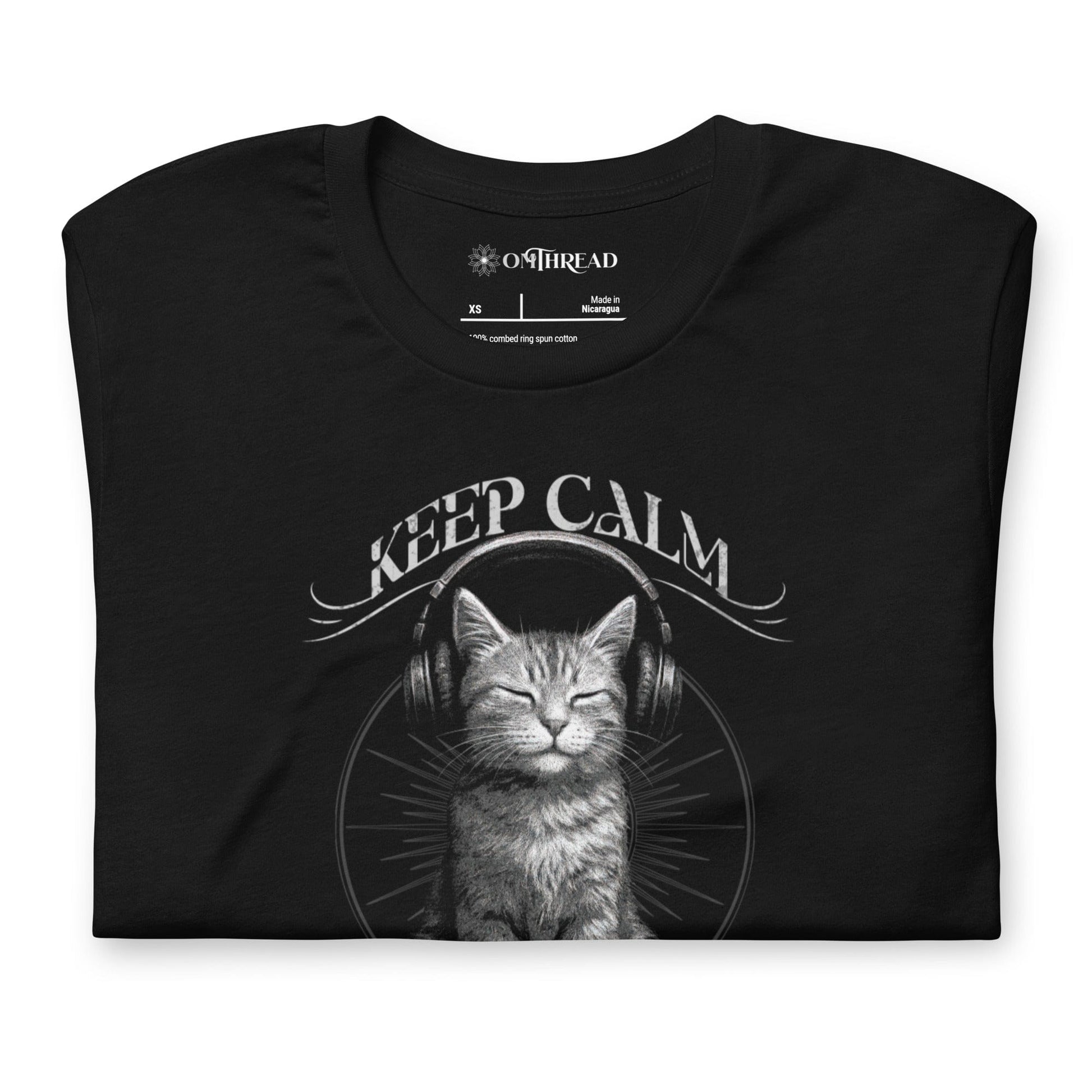 OMTHREAD Keep Calm 'N Carry On Zen Cat Lover Shirt
