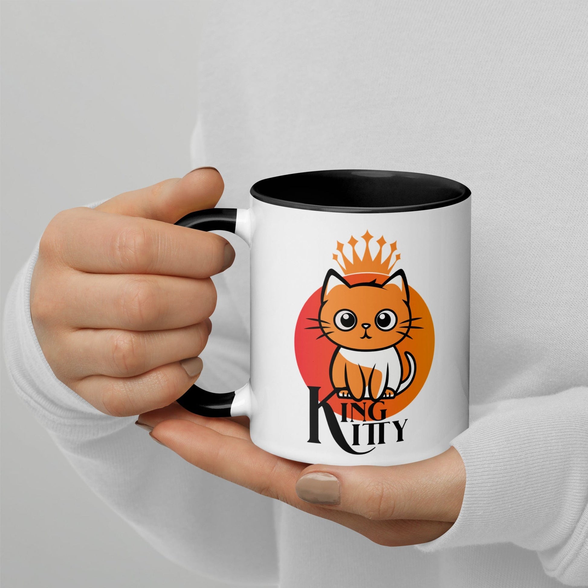 OMTHREAD Kitty King: Reigning Royalty - Mug with Color Inside