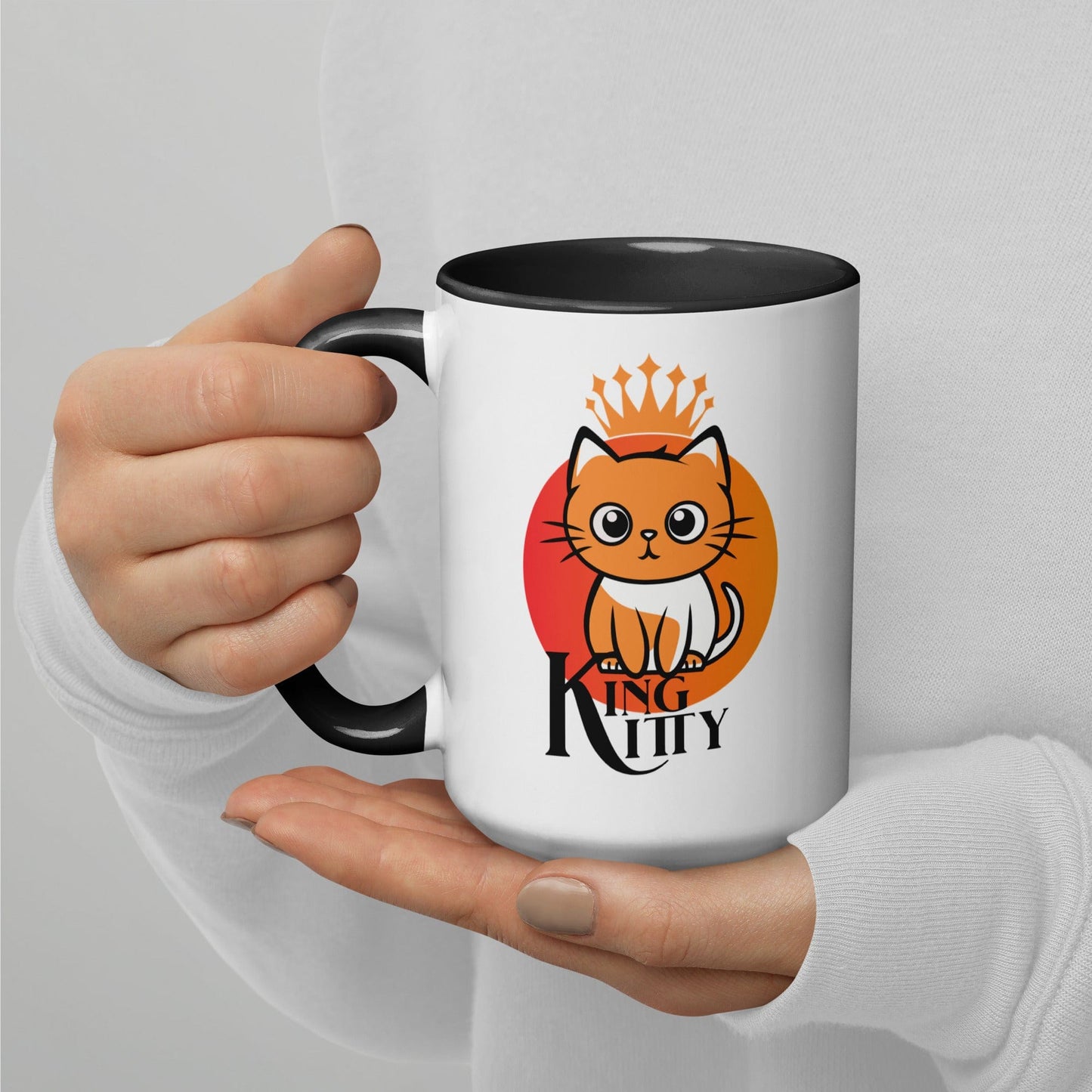 OMTHREAD Kitty King: Reigning Royalty - Mug with Color Inside