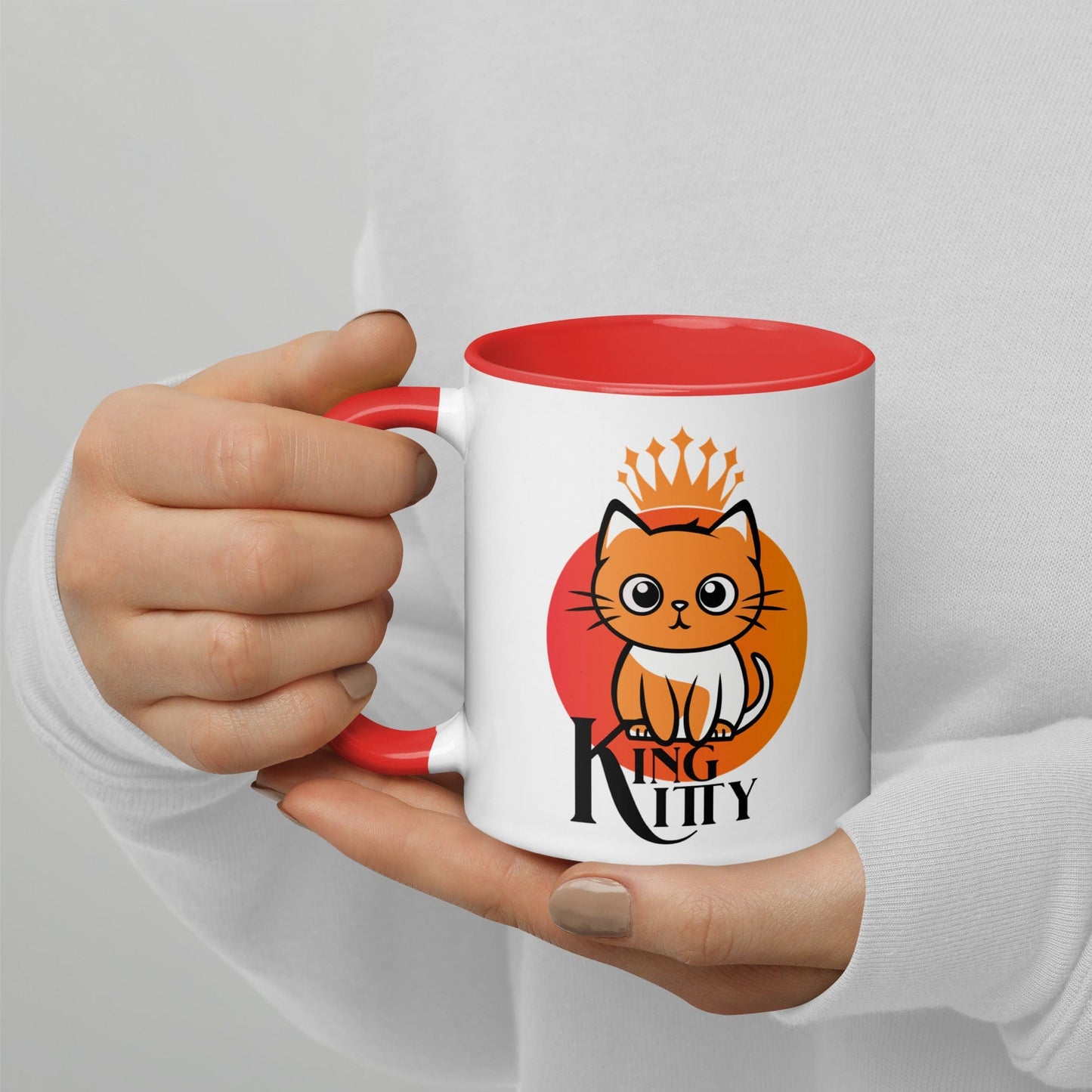 OMTHREAD Kitty King: Reigning Royalty - Mug with Color Inside