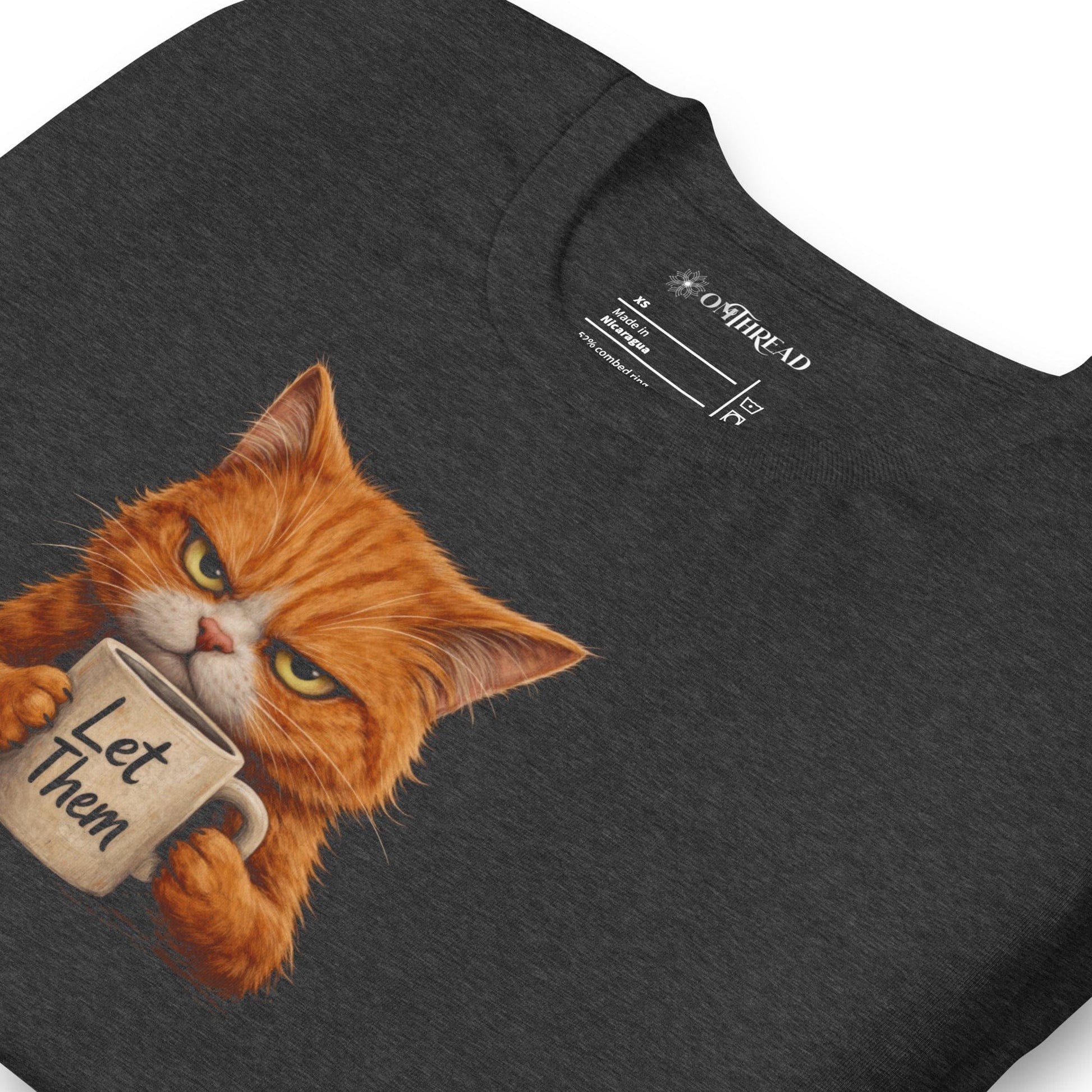 OMTHREAD Let Them Grumpy Orange Cat Coffee T-Shirt