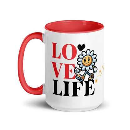 OMTHREAD Love Life. Live Life - Mug with Color Inside