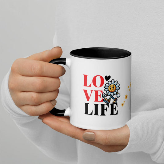 OMTHREAD Love Life. Live Life - Mug with Color Inside