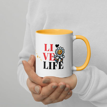 OMTHREAD Love Life. Live Life - Mug with Color Inside