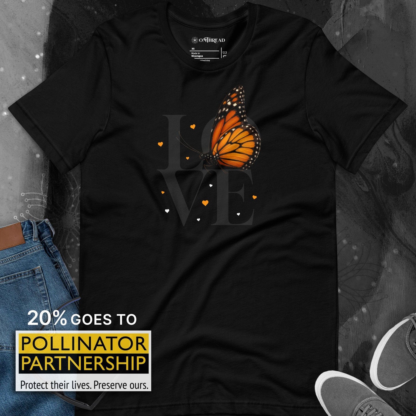 OMTHREAD Love Monarchs Butterfly Conservation Shirt