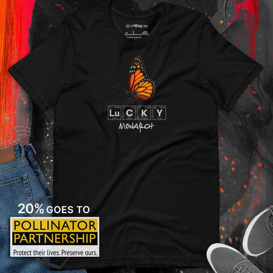 OMTHREAD Lucky Monarch Butterfly Shirt Science and Nature Tee