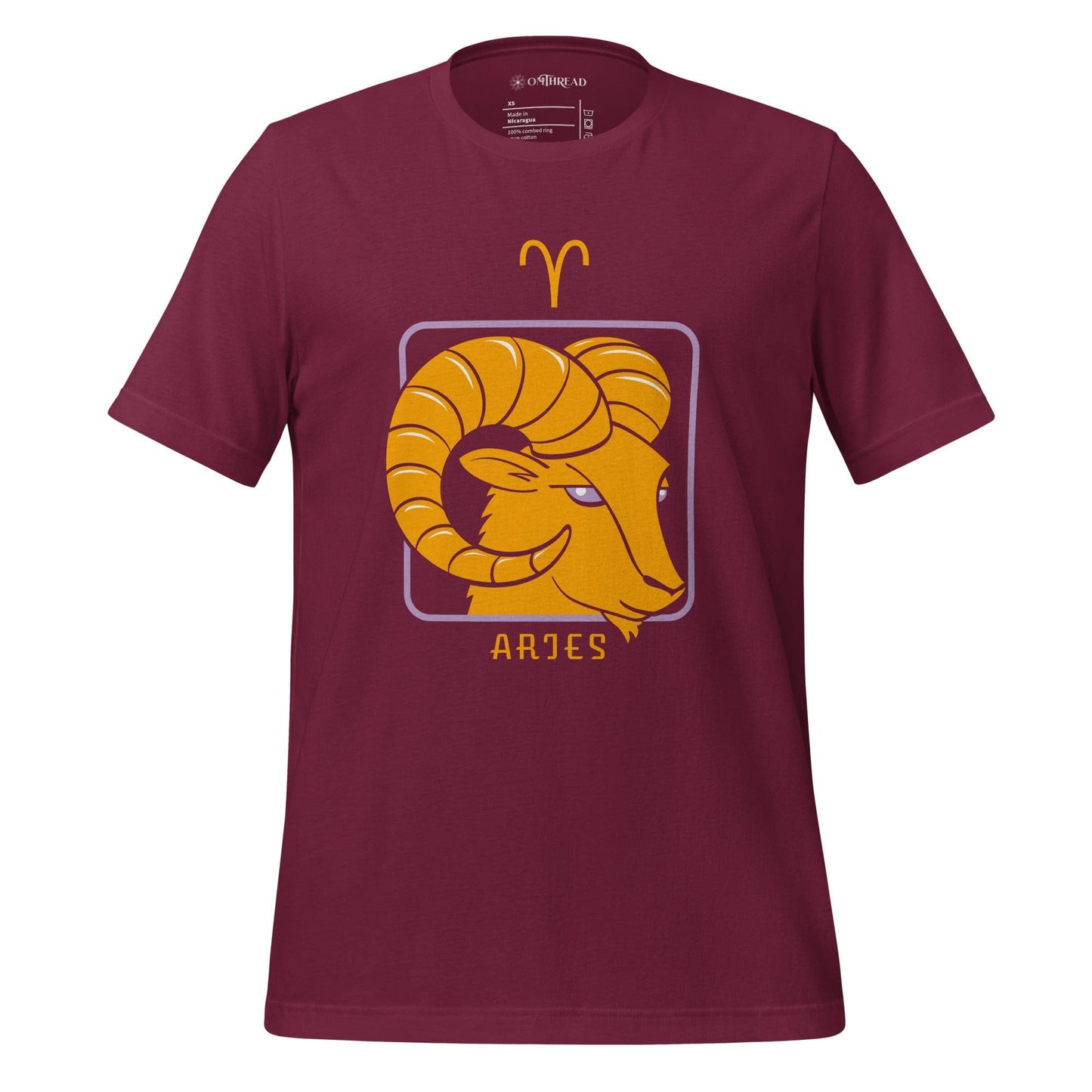 OMTHREAD Maroon / XS Aries Zodiac Tee