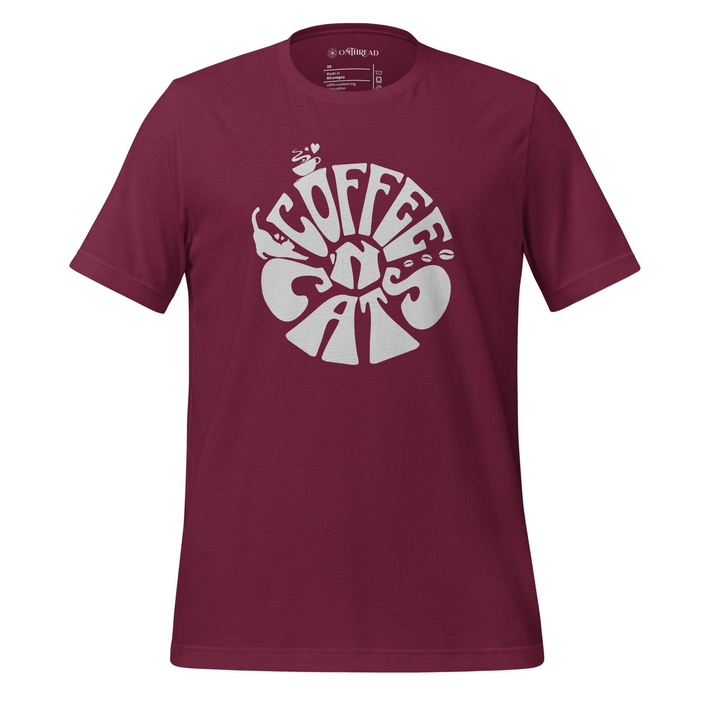 OMTHREAD Maroon / XS Coffee ‘N Cats - The Perfect Pair Tee