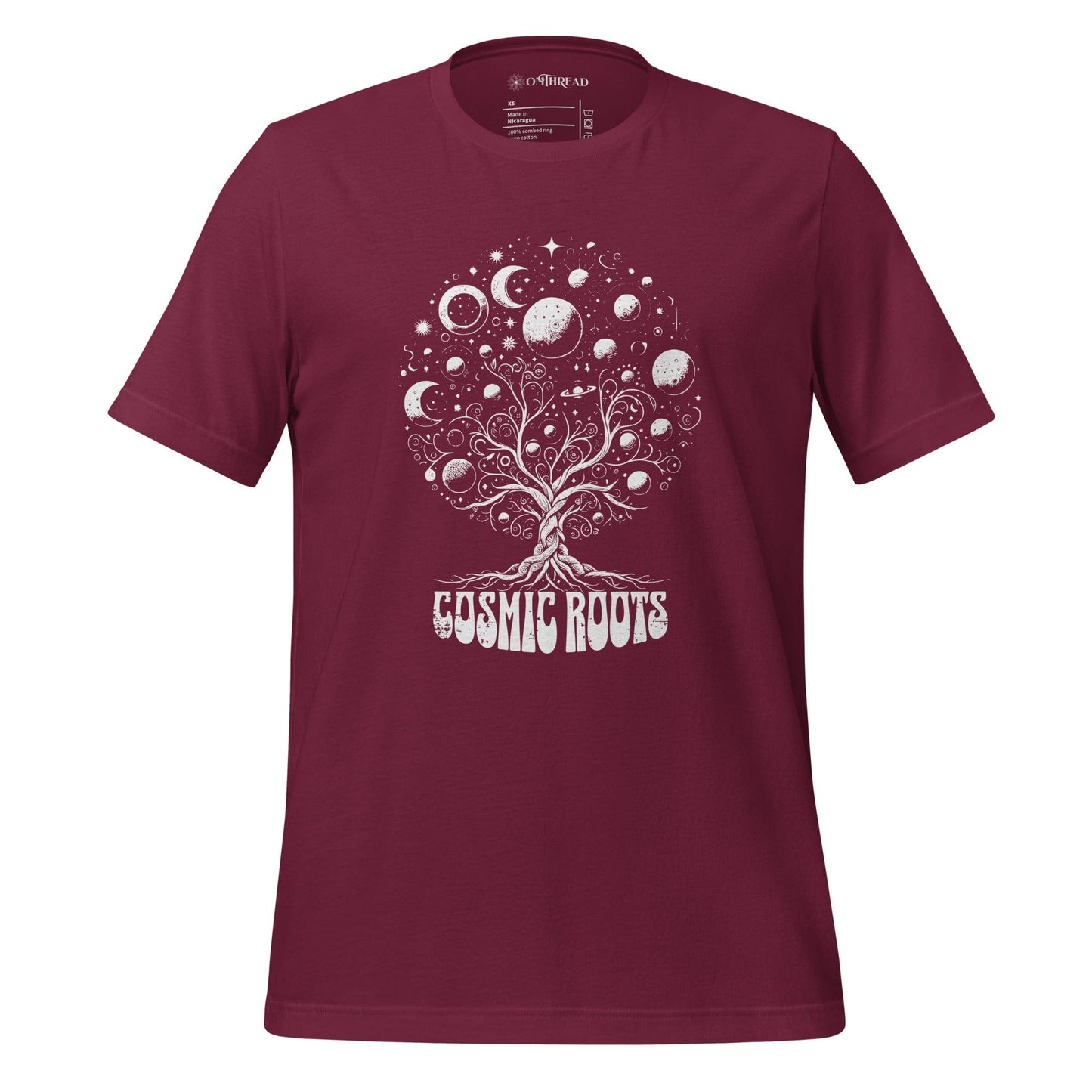 OMTHREAD Maroon / XS Cosmic Roots Yoga Tee