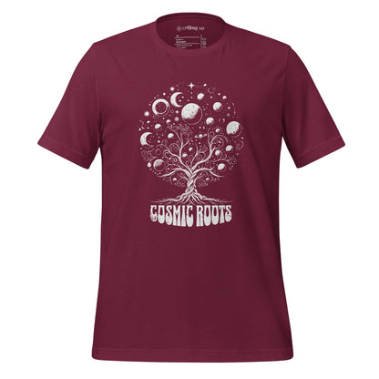 OMTHREAD Maroon / XS Cosmic Roots Yoga Tee