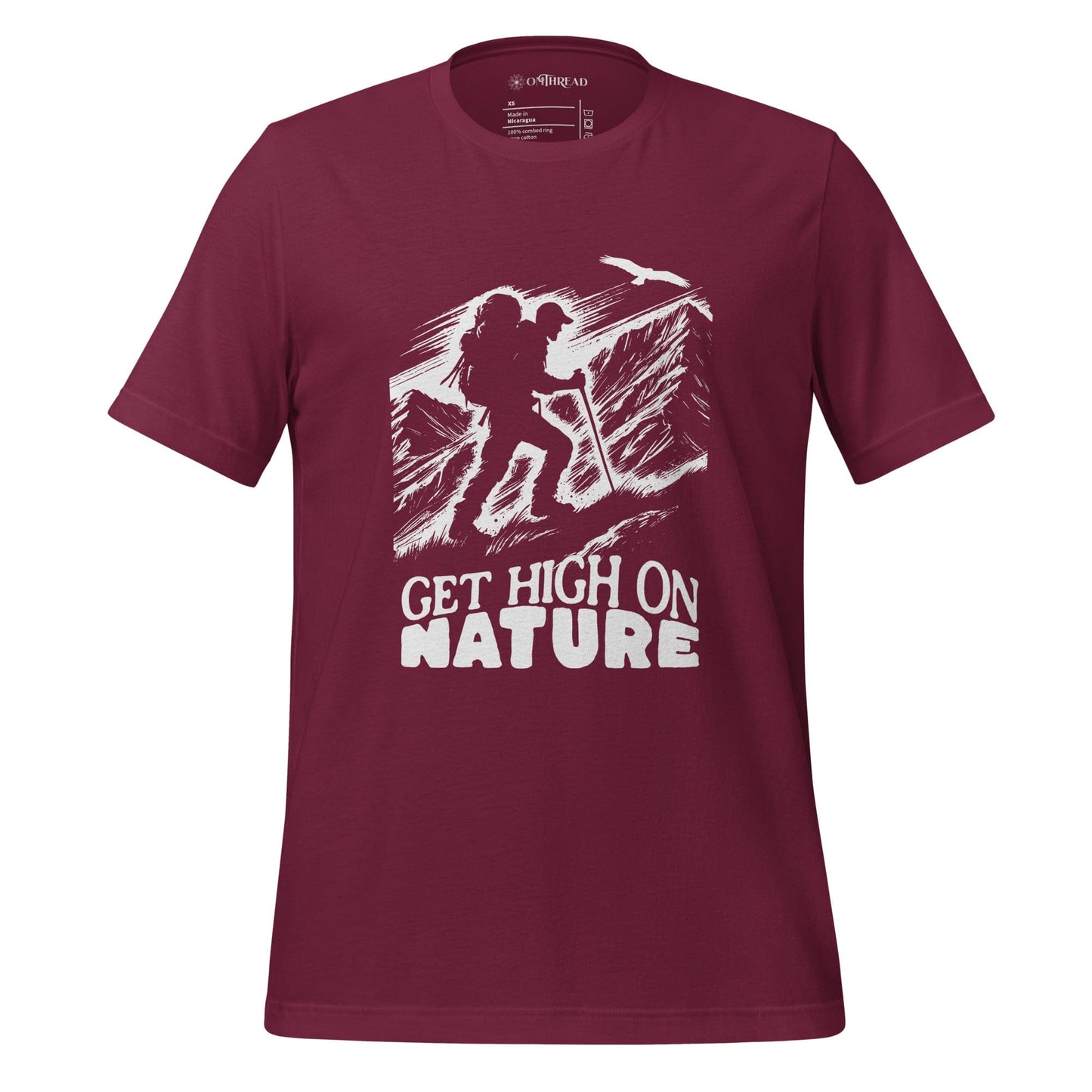 OMTHREAD Maroon / XS Get High on Nature Adventure Tee