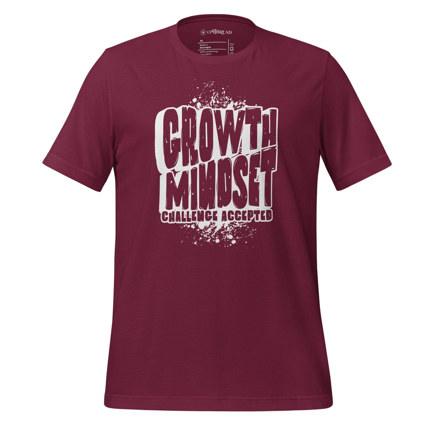 OMTHREAD Maroon / XS Growth Mindset, Challenge Accepted Tee