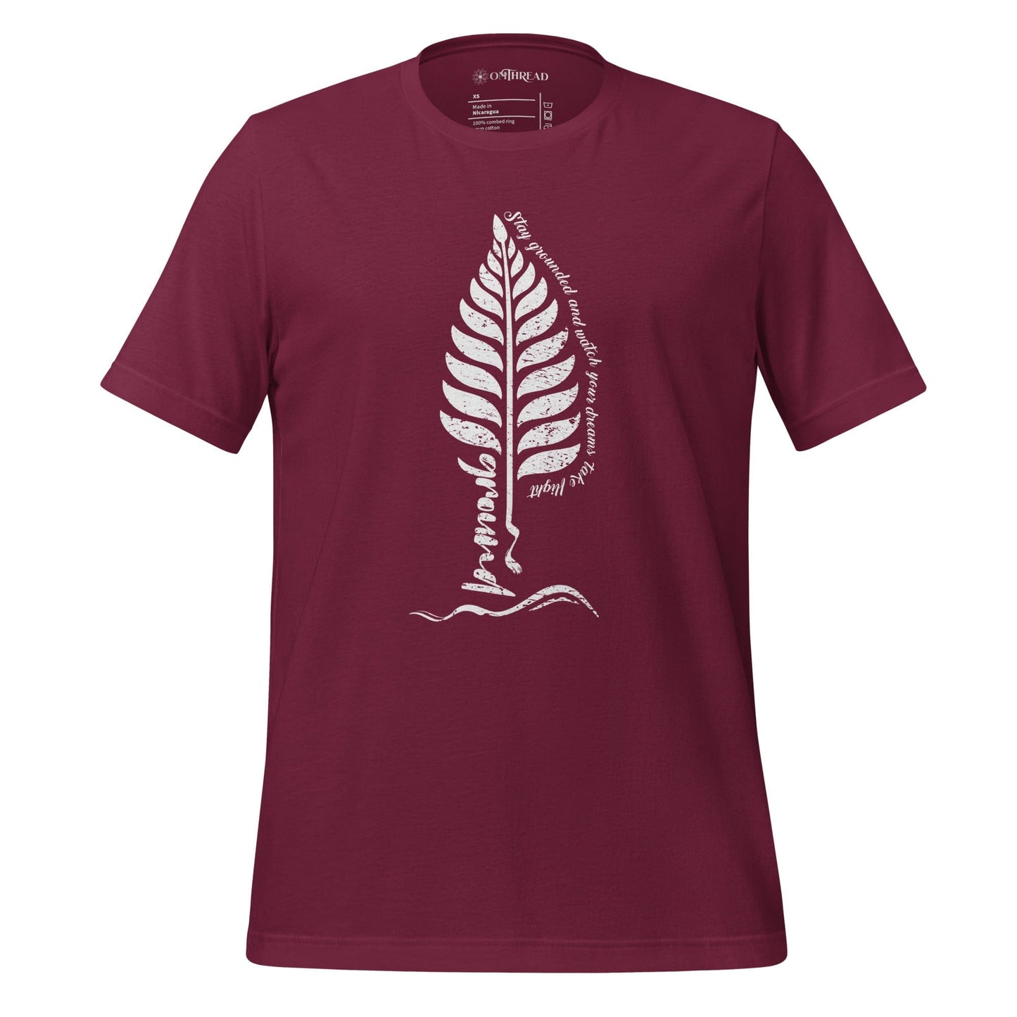 OMTHREAD Maroon / XS Stay Grounded and Let Your Dreams Take Flight Tee