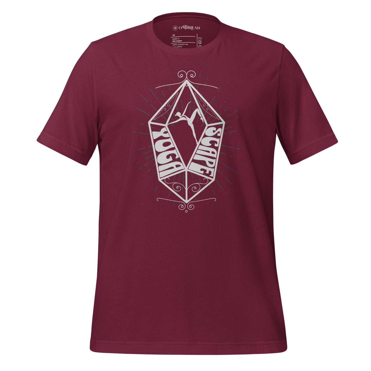 OMTHREAD Maroon / XS Yoga Scape: Find Your Inner Escape Tee