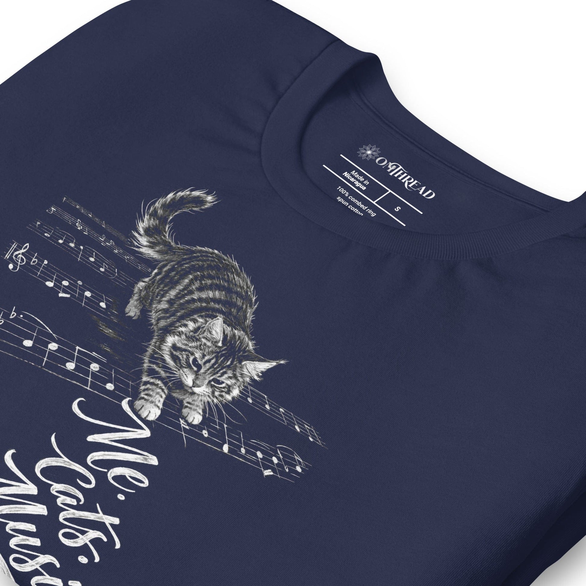 OMTHREAD Me Cats Music Shirt Cat Lover Music Lover Graphic Tee