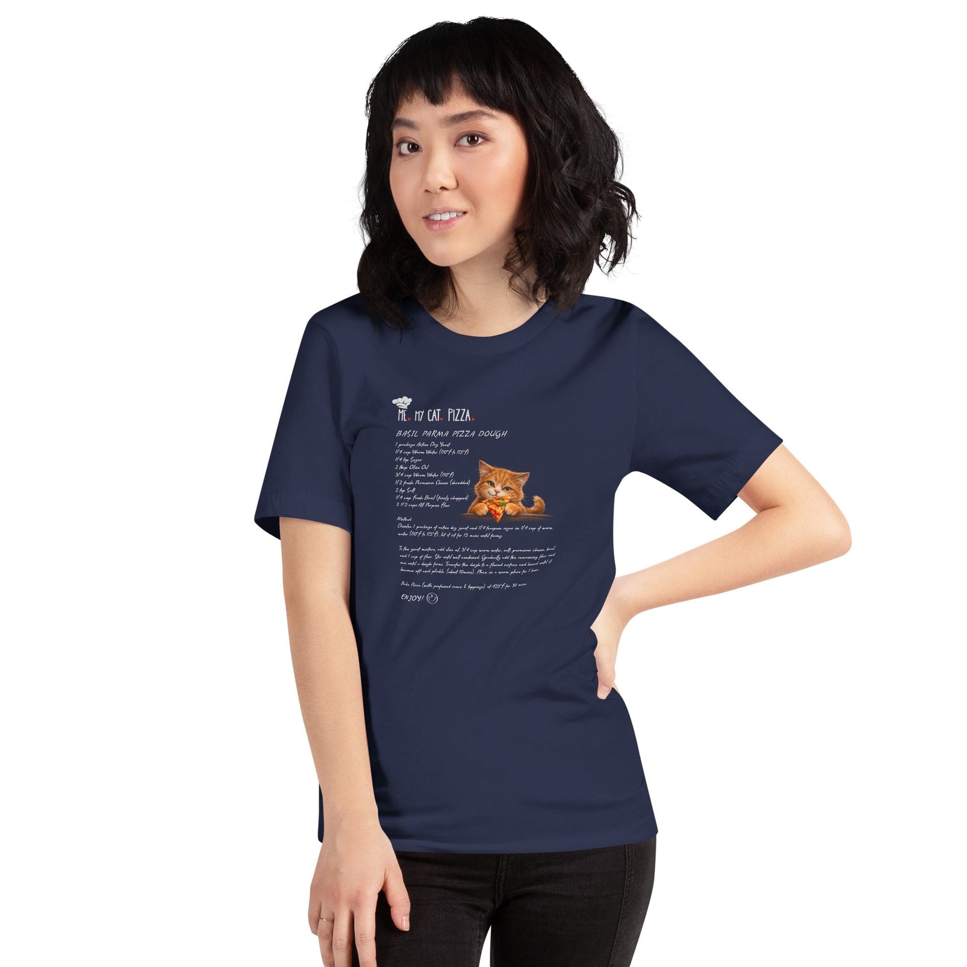 OMTHREAD Me My Cat Pizza Funny Cat Lover T-Shirt