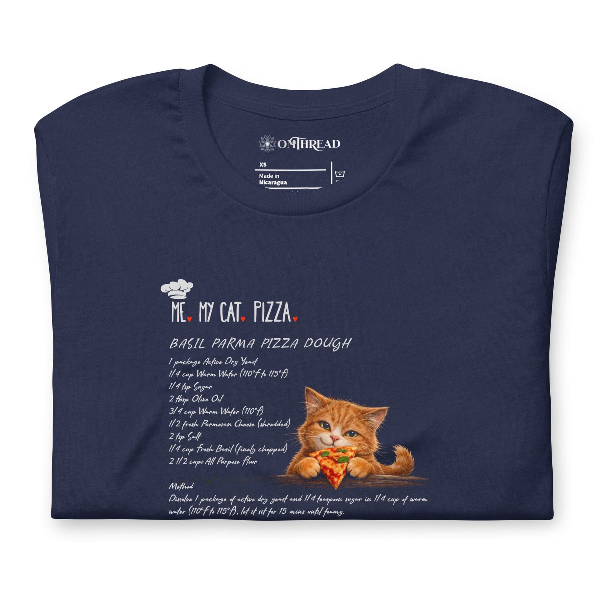 OMTHREAD Me My Cat Pizza Funny Cat Lover T-Shirt