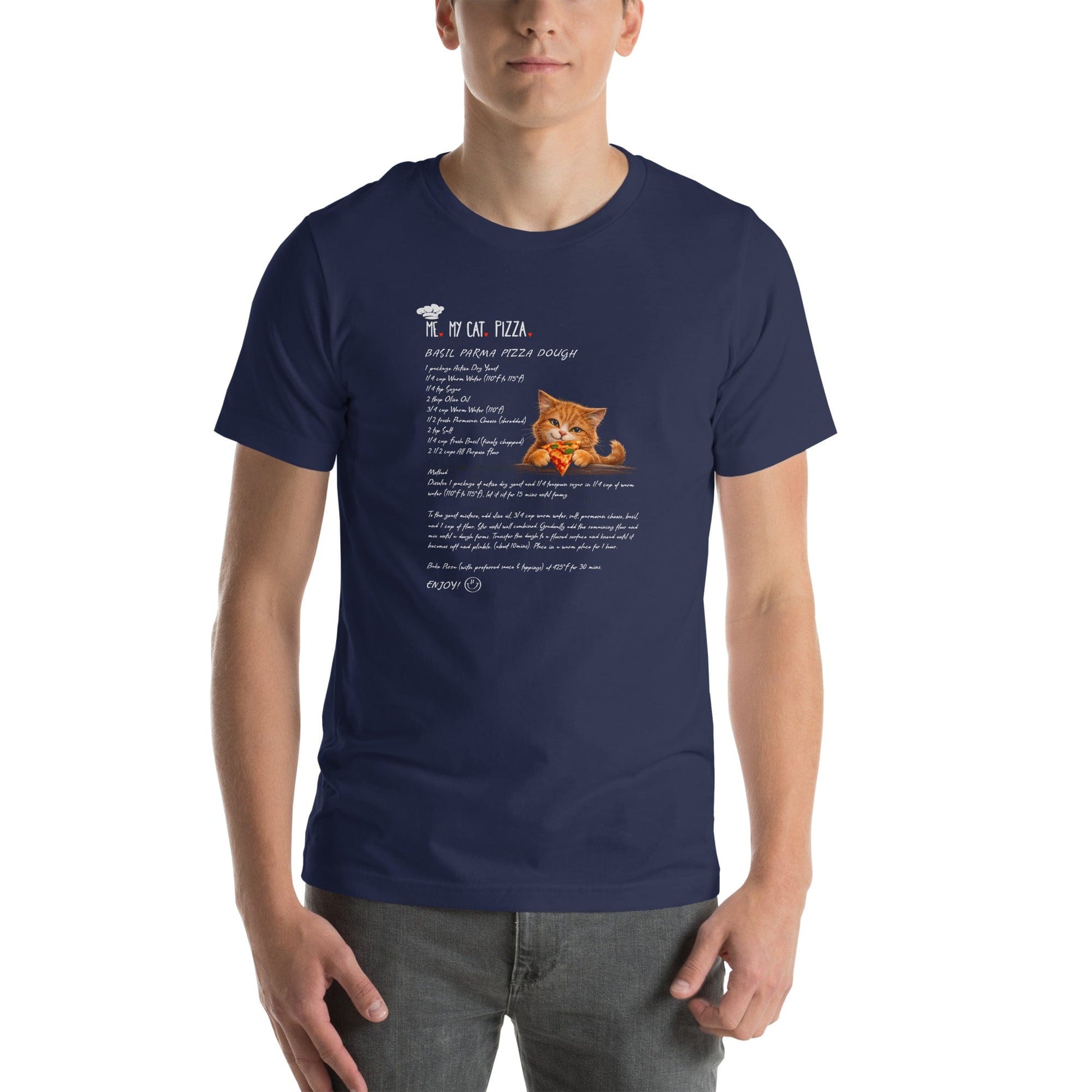 OMTHREAD Me My Cat Pizza Funny Cat Lover T-Shirt