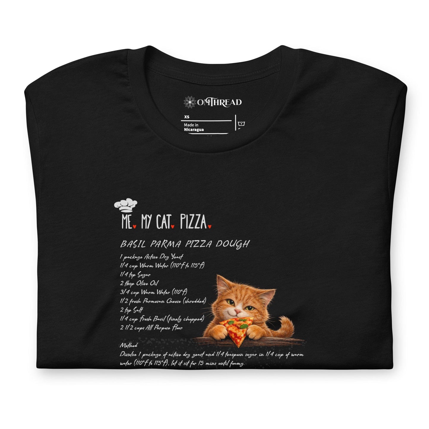 OMTHREAD Me My Cat Pizza Funny Cat Lover T-Shirt