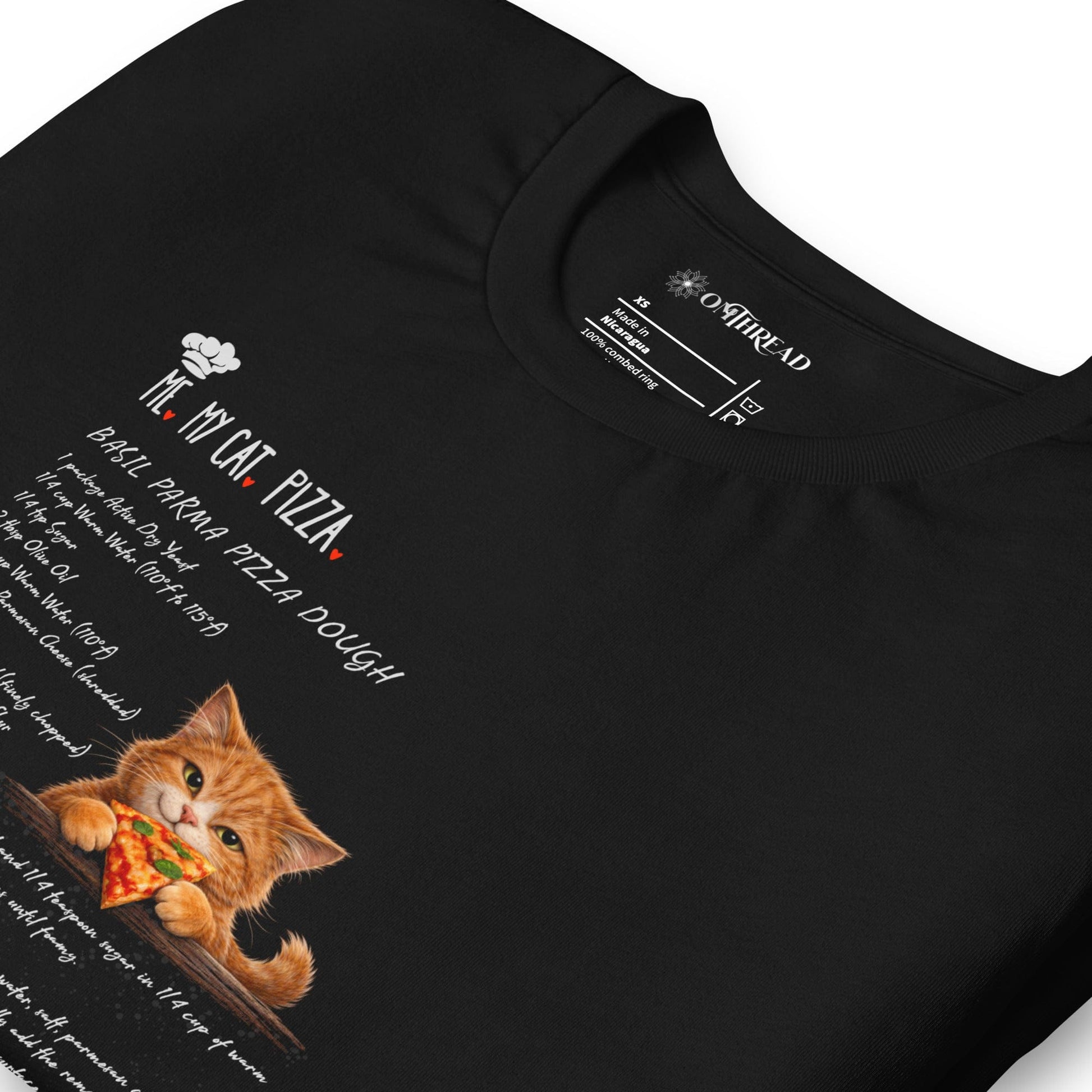 OMTHREAD Me My Cat Pizza Funny Cat Lover T-Shirt