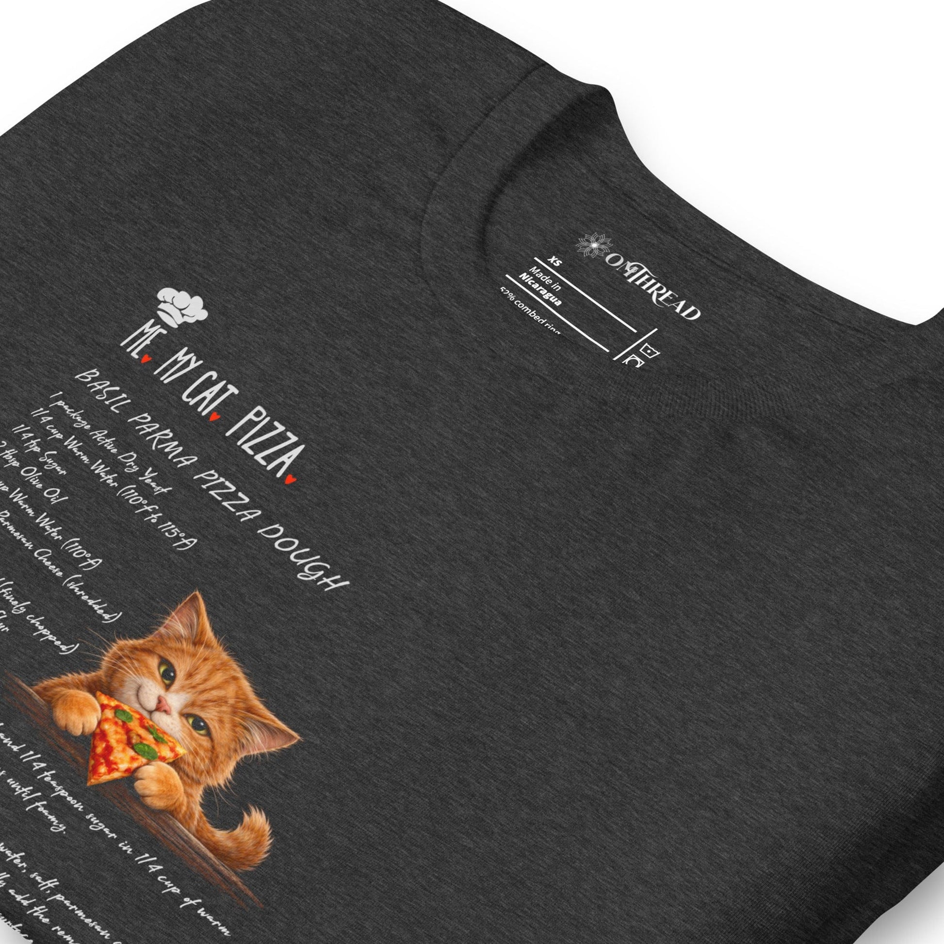 OMTHREAD Me My Cat Pizza Funny Cat Lover T-Shirt