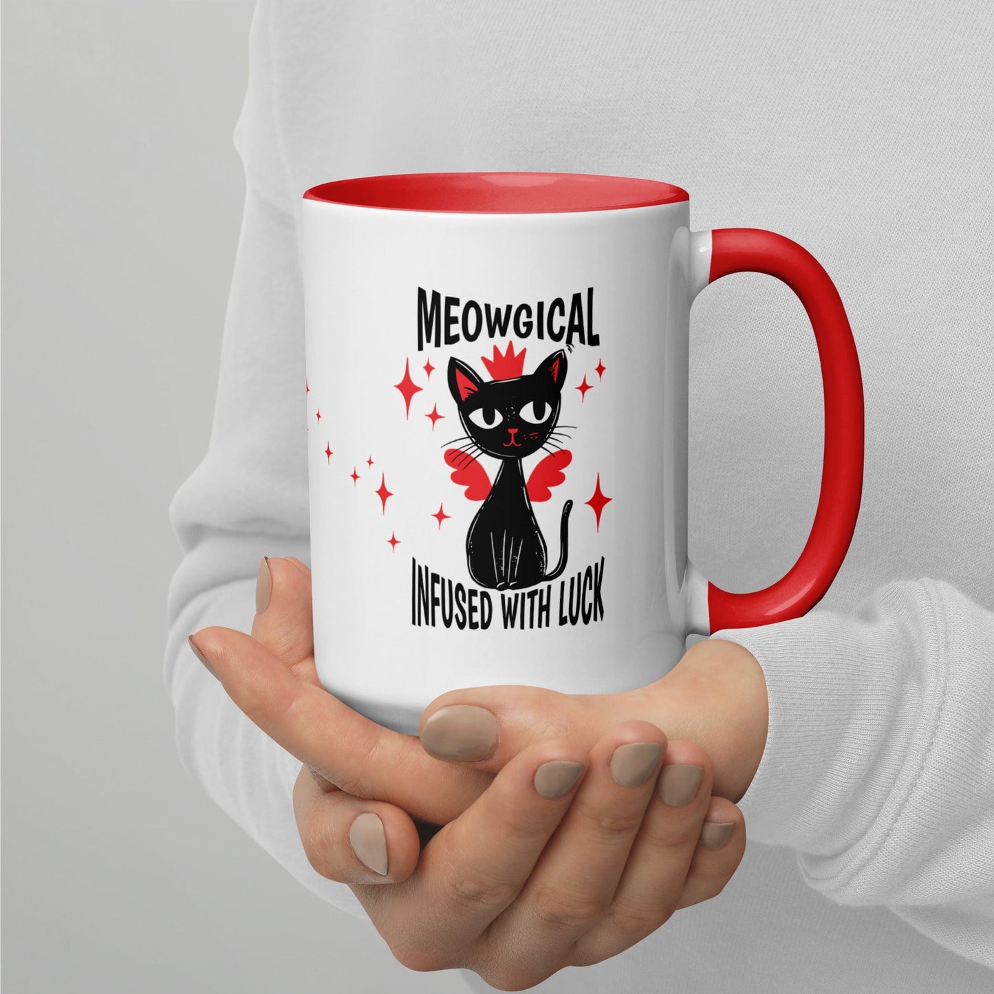 OMTHREAD Meowgical Cat Infused with Magic - Mug with Color Inside