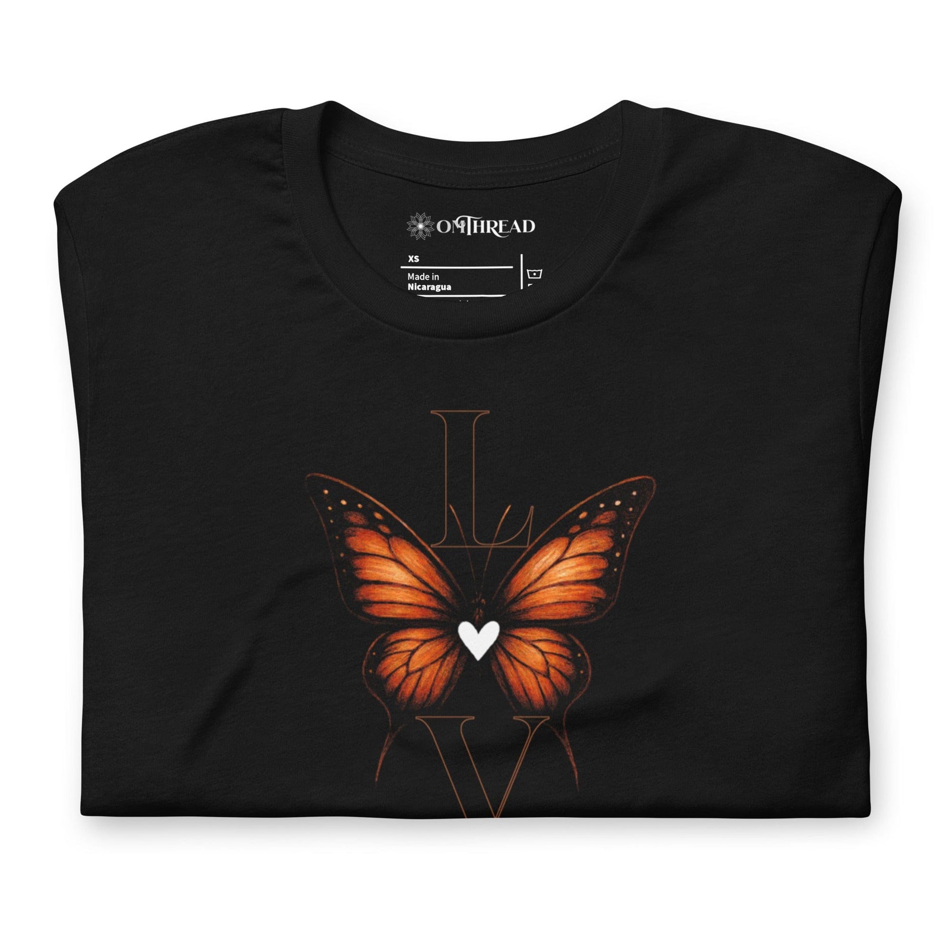 OMTHREAD Minimalist Love Monarch Butterfly Conservation Shirt