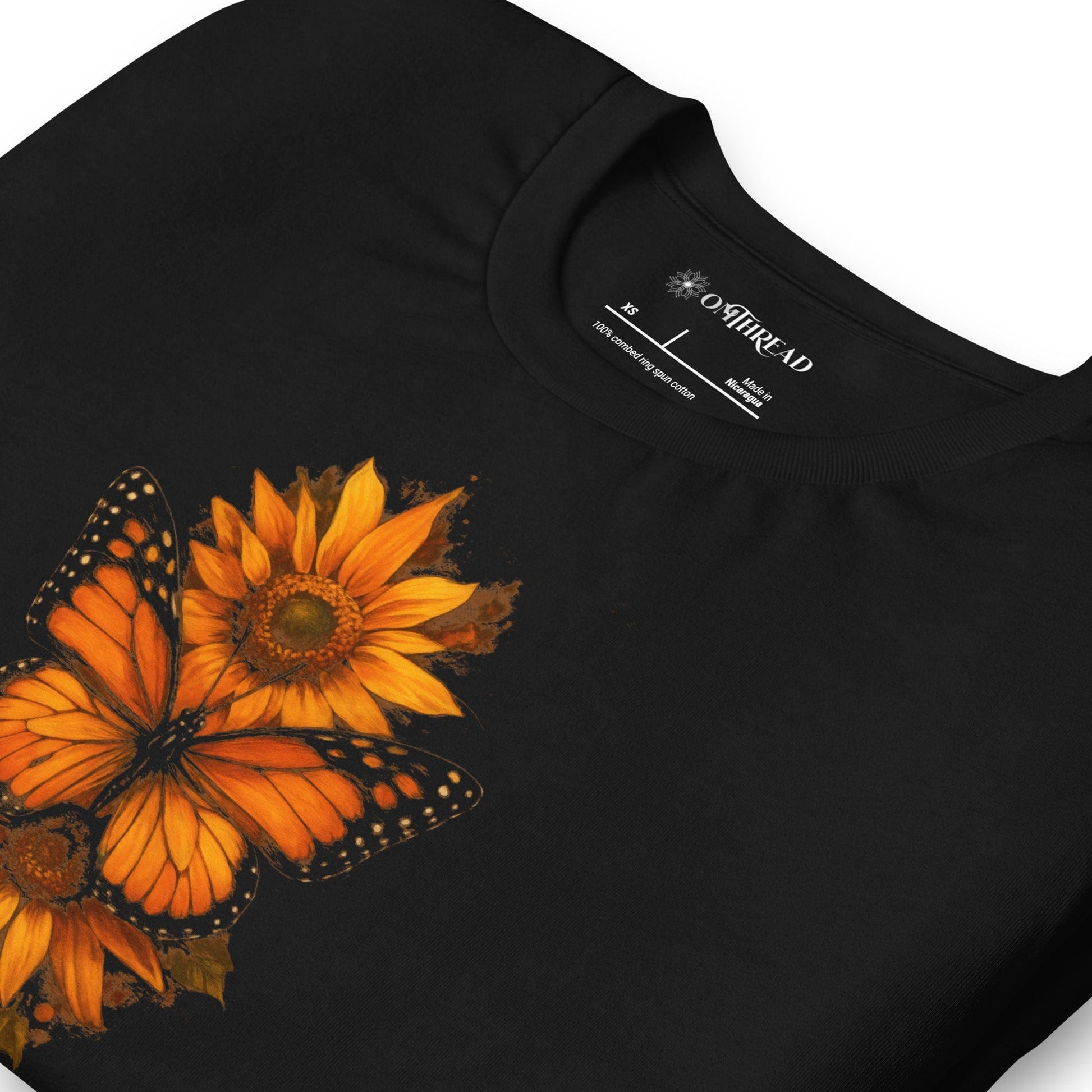 OMTHREAD Monarch Butterfly and Sunflower Shirt Monarch Magic