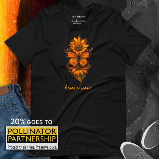 OMTHREAD Monarch Butterfly and Sunflower Shirt Monarch Magic