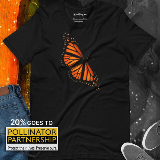 OMTHREAD Monarch Butterfly T Shirt Nature Conservation Tee for Butterfly Lovers